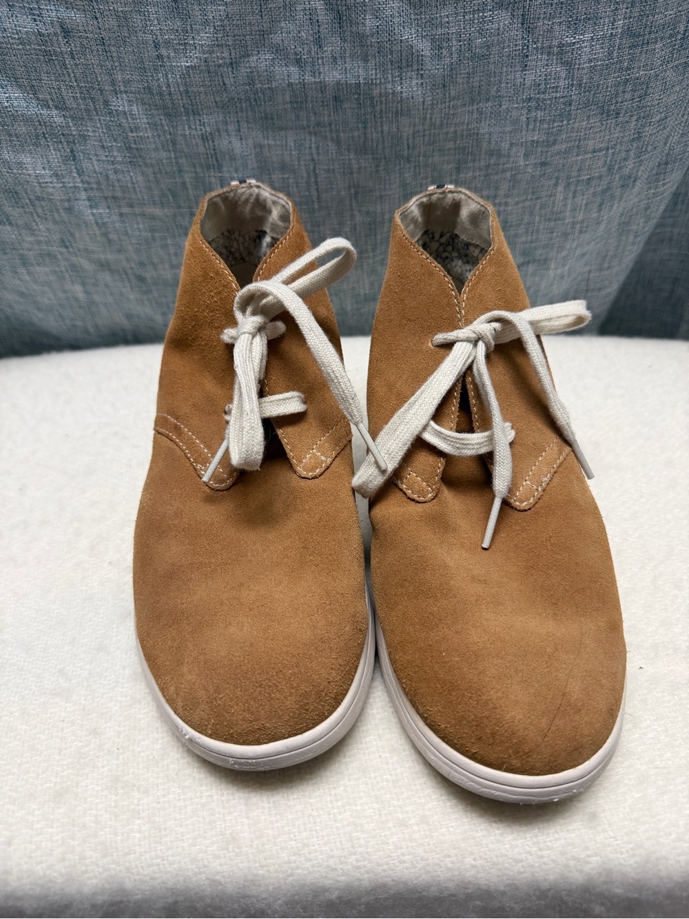 Ellen Degeneres Tan Suede Ankle Booties